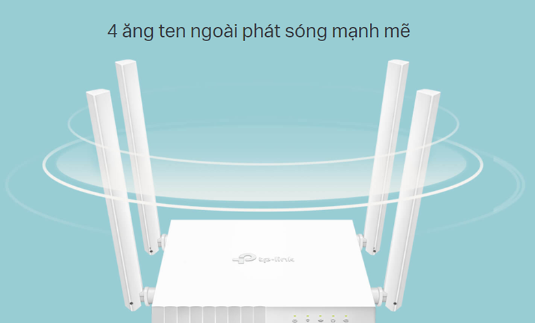 Thiết bị Router Wifi TPLink Archer C24 | 4 ăn ten ngoài phát sóng mạnh mẽ