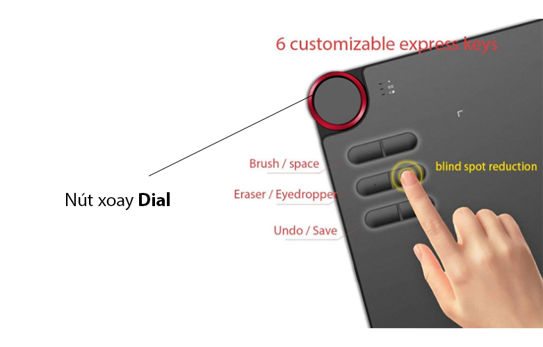 Bảng Vẽ XP-Pen Deco 03 12 inch Wireless | Nút xoay Dial