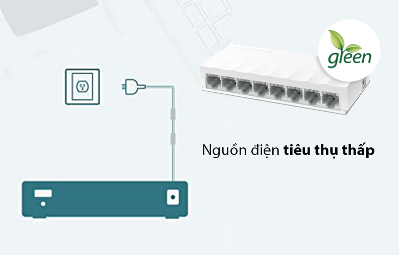 Thiết bị Switch TP-Link LS1008 | Nguồn điện tiêu thụ thấp