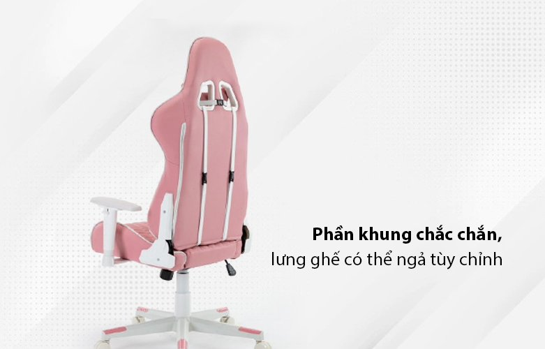 Ghế gaming Warrior - Raider Series - WGC206 (Hồng) | Phần khung chắc chắn