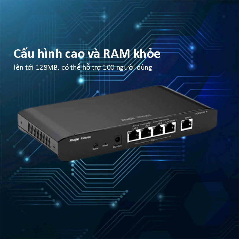 Thiết bị Switch Ruijie Reyee RG-EG105G-P | Cấu hình cao và Ram khỏe