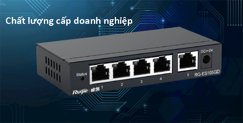 Thiết bị Switch Ruijie Reyee RG-ES105GD | Chất lượng cấp doanh nghiệp