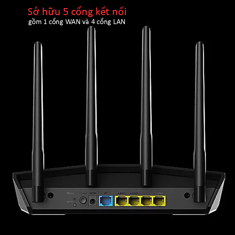 Thiết bị Router Asus RT-AX55 | Sở hữu 5 cổng kết nối