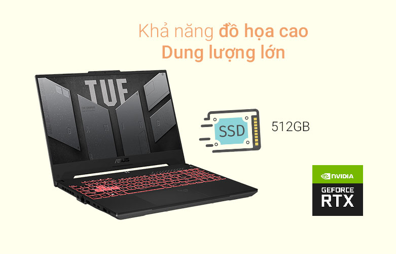 Laptop ASUS TUF Gaming FA507RR-HN835W | Khả năng đồ họa cao