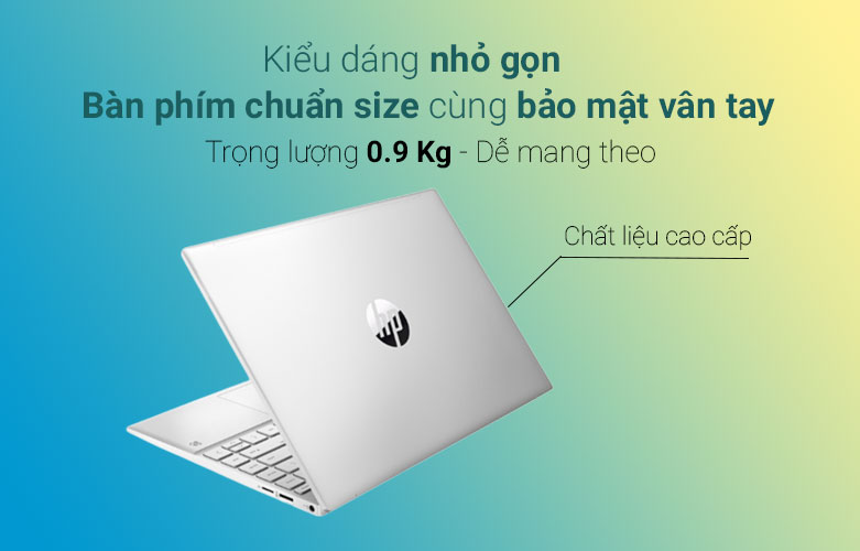 Kiểu dáng HP Pavilion Aero 13 nhỏ gọn siêu nhẹ, bàn phím chuẩn size cùng bảo mật vân tay