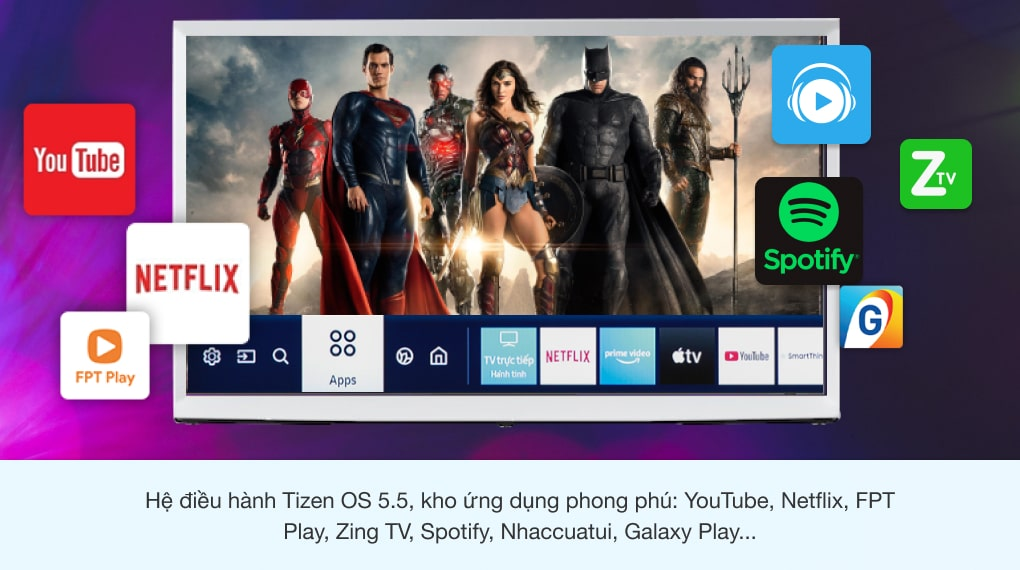 Smart Tivi Samsung 4K The Serif 50 inch | Hệ điều hành tizen