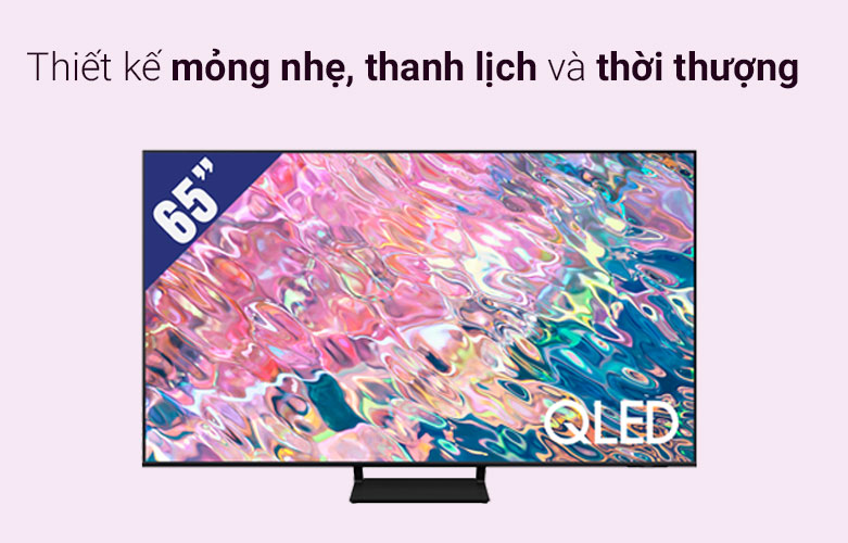 Smart Tivi Samsung 4K QLED 65 inch 65Q60BA | Thiết kế mỏng nhẹ