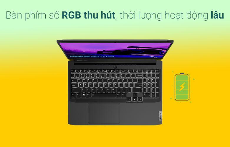 Laptop Lenovo IdeaPad Gaming 3 15IHU6-82K100KLVN - Bàn phím số RGB