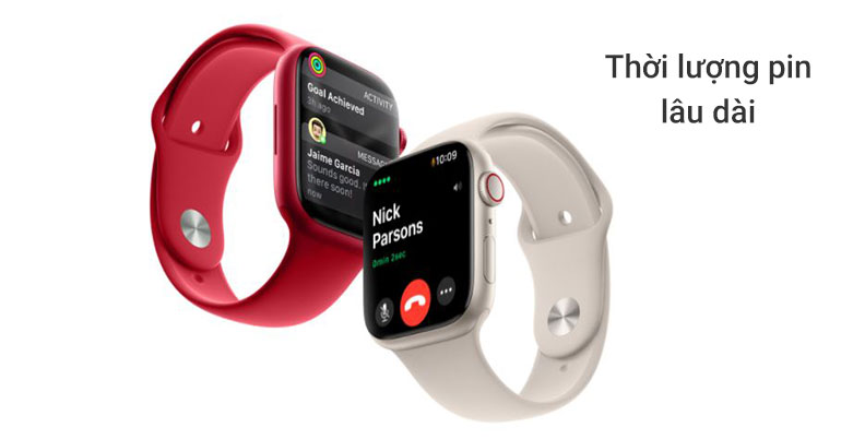 Apple Watch Series 7 GPS, 45mm (PRODUCT)RED | Thời lượng pin lâu dài