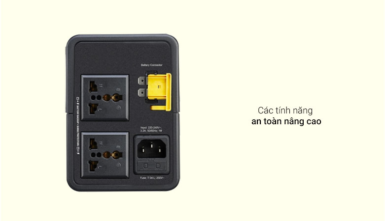 Bộ lưu điện/ UPS APC BVX700LUI-MS 700VA, 230V, AVR, USB Charging Universal Sockets | Các tính năng an toàn nâng cao