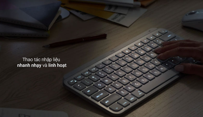 Bàn phím không dây Logitech MX Keys Mini For Mac | Thao tác nhập liệu nhanh nhạy và linh hoạt