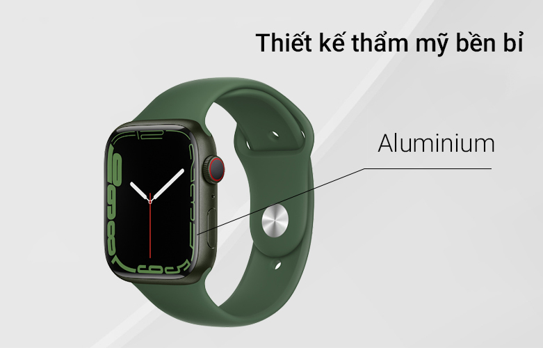 Apple Watch Series 7 GPS + Cellular 45mm Green | Thiết kế thẩm mỹ bền bỉ