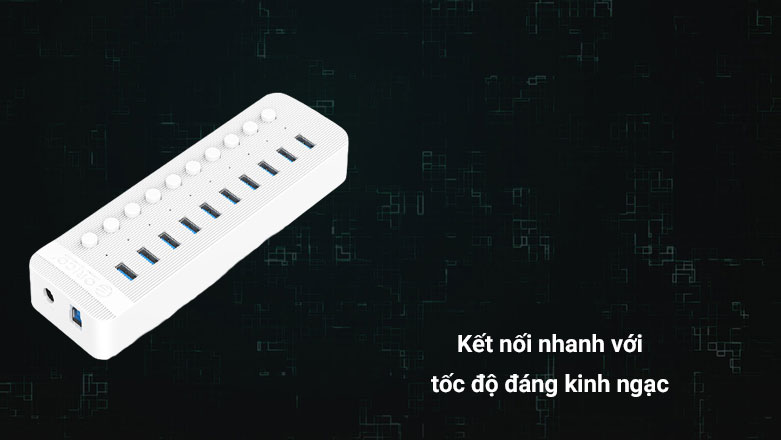 Hub USB Orico CT2U3-10AB-WH (Trắng) | Kết nối nhanh chóng đáng kinh ngạc