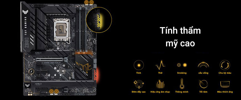 Mainboard ASUS TUF GAMING Z690-PLUS D4 | Tính thẩm mỹ cao