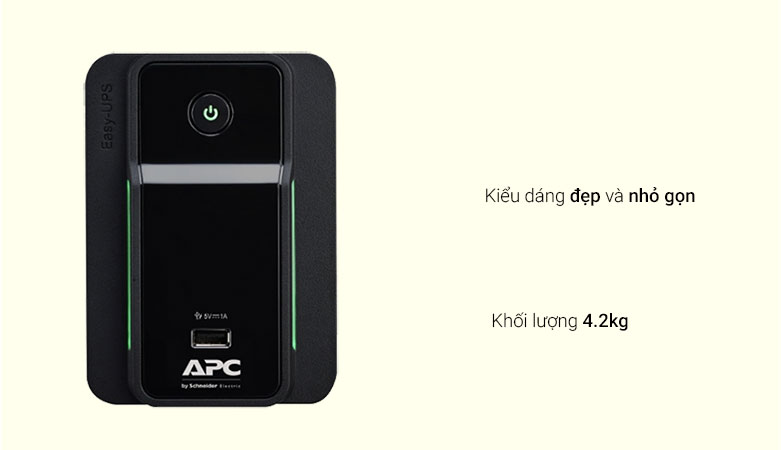 Bộ lưu điện/ UPS APC BVX700LUI-MS 700VA, 230V, AVR, USB Charging Universal Sockets | Kiểu dáng đẹp và nhỏ gọn