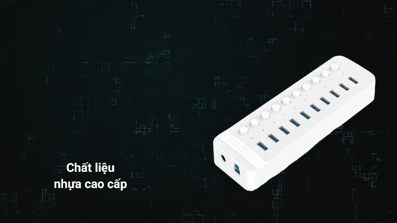 Hub USB Orico CT2U3-10AB-WH (Trắng) | Chất liệu nhựa cao cấp