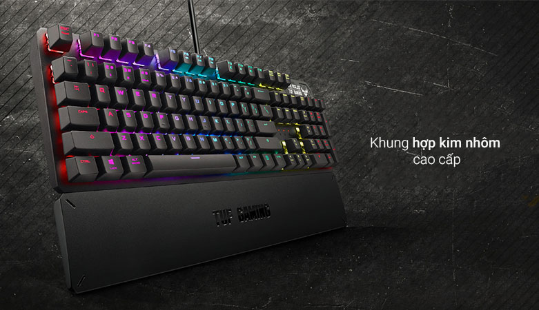 Bàn phím Asus TUF Gaming K3 | Khung hợp kim nhôm cao cấp