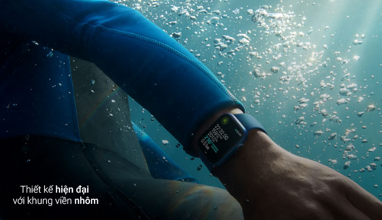 Apple Watch Series 7 GPS, 45mm Blue | Thiết kế hiện đại với khung viền nhôm