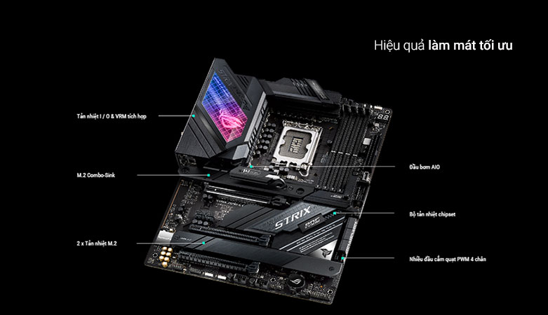 Mainboard ASUS ROG STRIX Z690-E GAMING WIFI| Hiệu quả làm mát tối ưu