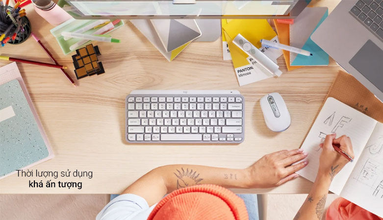 Bàn phím không dây Logitech MX Keys Mini For Mac | Thời lượng sử dụng khá ấn tượng