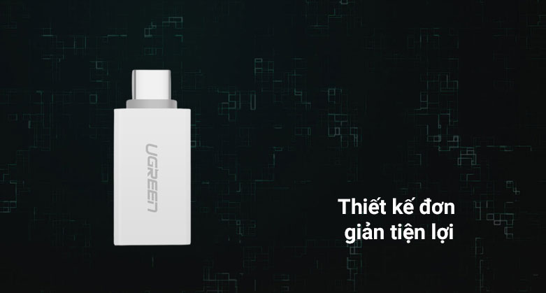 Đầu chuyển USB Type-C sang USB 3.0 Ugreen 30155 (Trắng) | Thiết kế đơn giản tiện lợi