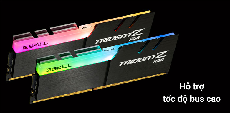 Ram G.Skill Trident Z RGB 16GB DDR4 3200MHz (F4-3200C16D-16GTZR) | Hỗ trợ tốc độ bus cao