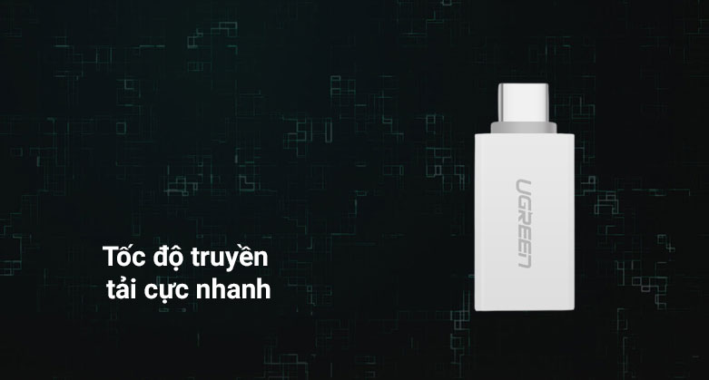 Đầu chuyển USB Type-C sang USB 3.0 Ugreen 30155 (Trắng) | Tốc độ truyền tải cực nhanh