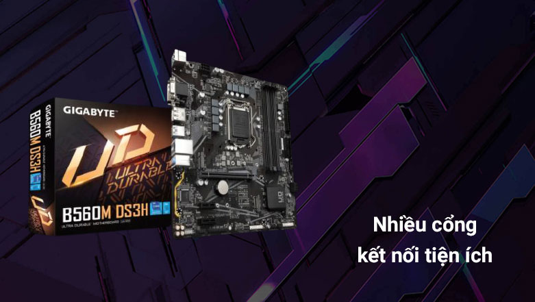 Bo mạch chủ Mainboard Gigabyte B560M DS3H | Cổng kết nối tiện ích