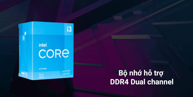 CPU Intel Comet Lake Core i3-10105| Bộ nhớ hỗ trợ ĐR4