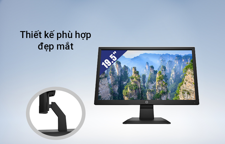 Màn hình LCD HP 19.5'' V20 (1600 x 900, TN, 60Hz, 5ms) | Thiết kế đẹp mặt