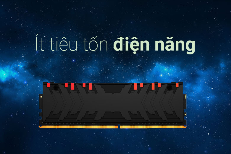 Bộ nhớ/ Ram Desktop Kingston Fury Renegade RGB 8GB (1x8GB) DDR4 3200Mhz | Thiết kế tản nhiệt nhôm