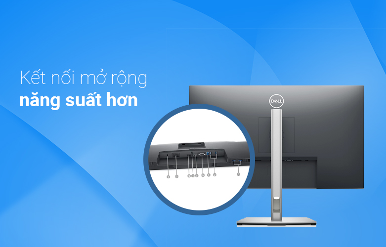 Màn hình LCD Dell 27'' P2722H (1920 x 1080, IPS, 60Hz, 5ms GtG) | Kết nối mở rộng năng suất hơn