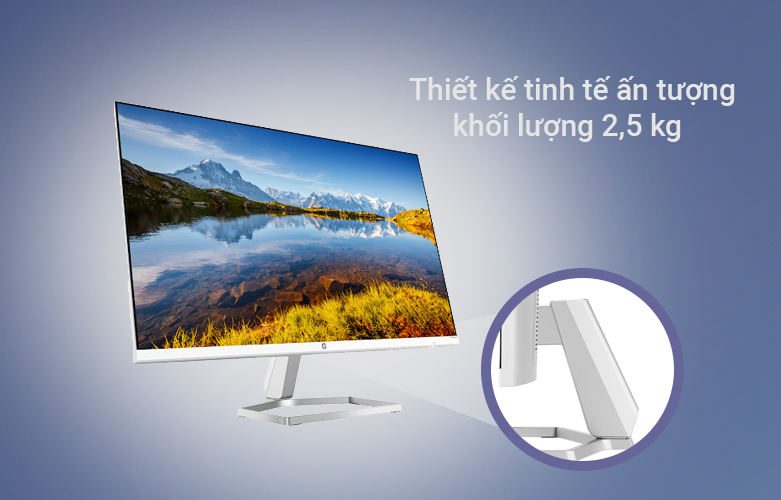 Màn hình LCD HP 23.8'' M24fwa (1920 x 1080, IPS, 75Hz, 5ms GtG, AMD FreeSync) | Thiết kế tinh tế ấn tượng