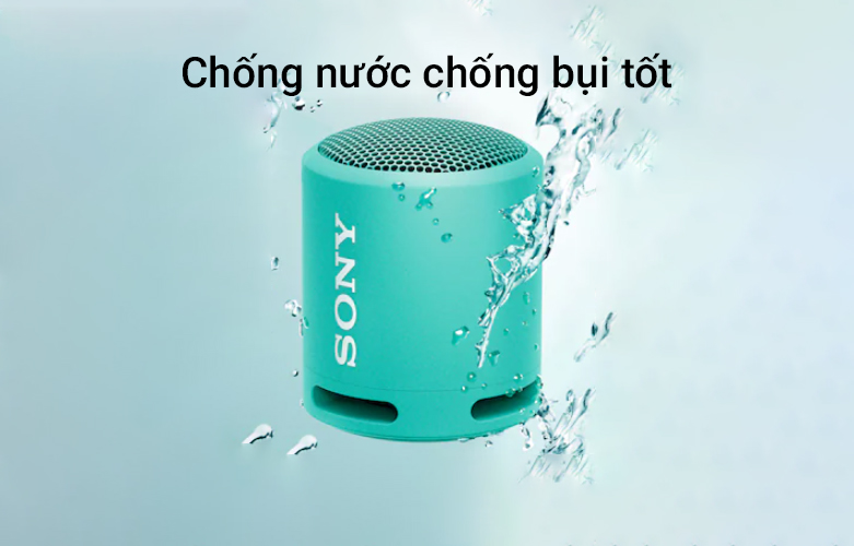 Loa bluetooth Sony SRS-XB13/LICE (Xanh ngọc) | Chống nước chống bụi tốt