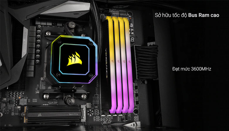 Bộ nhớ/ Ram Desktop Corsair Vengeance RGB RS 16GB (2x8Gb) DDR4 3600MHz RGB LED | Sở hữu tốc độ Bus RAm cao