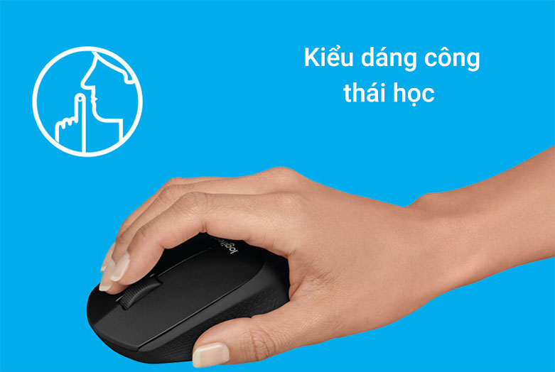 Chuột không dây Logitech M330 (Đen) | Kích thước và cân nặng