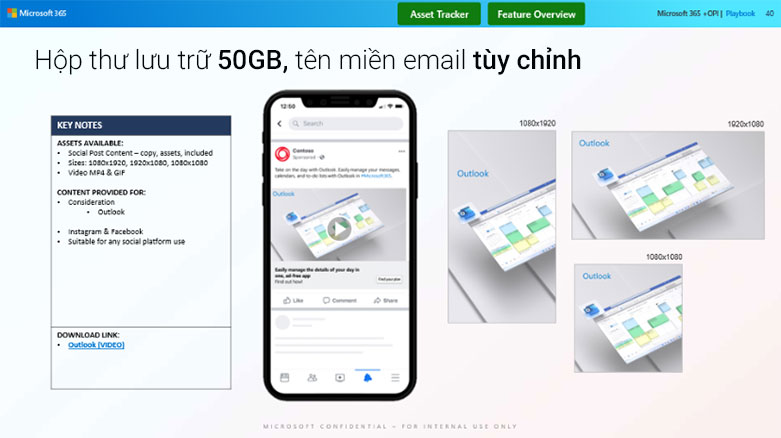 Phần mềm Microsoft 365 Business Standard Retail English APAC EM Subscr 1YR Medialess P8 (KLQ-00649) | Đa dạng tính năng thông minh