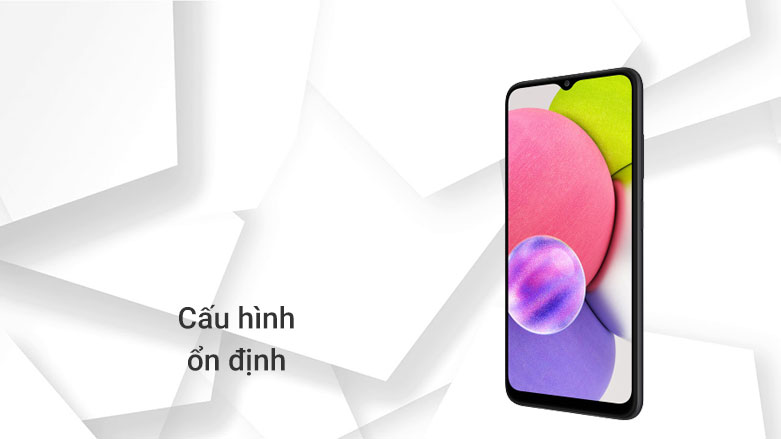 Điện thoại di động Samsung Galaxy A03s (4GB/64GB) (Đen) (Black) | Thời lượng pin lớn