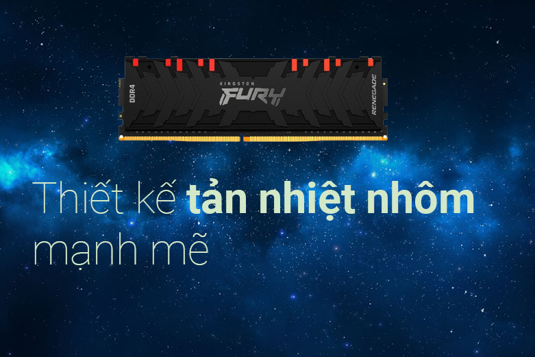 Bộ nhớ/ Ram Desktop Kingston Fury Renegade RGB 8GB (1x8GB) DDR4 3200Mhz | Hiệu năng ấn tượng