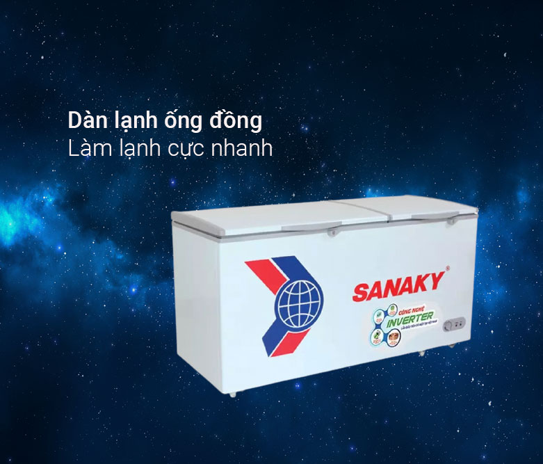 TỦ ĐÔNG SANAKY INVERTER 530 LÍT VH-6699HY3 ĐỒNG | Thiết kế nhỏ gọn hiện đại