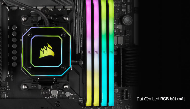 Bộ nhớ/ Ram Desktop Corsair Vengeance RGB RS 16GB (2x8Gb) DDR4 3600MHz RGB LED | Dải đèn bắt mắt