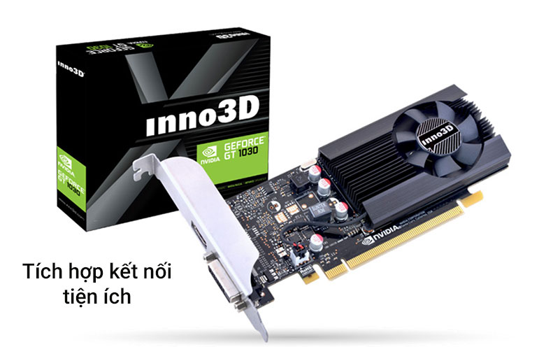 VGA INNO3D GeForce GT 1030 2GB GDDR5| Thiết kế tản nhiệt 1 quạt