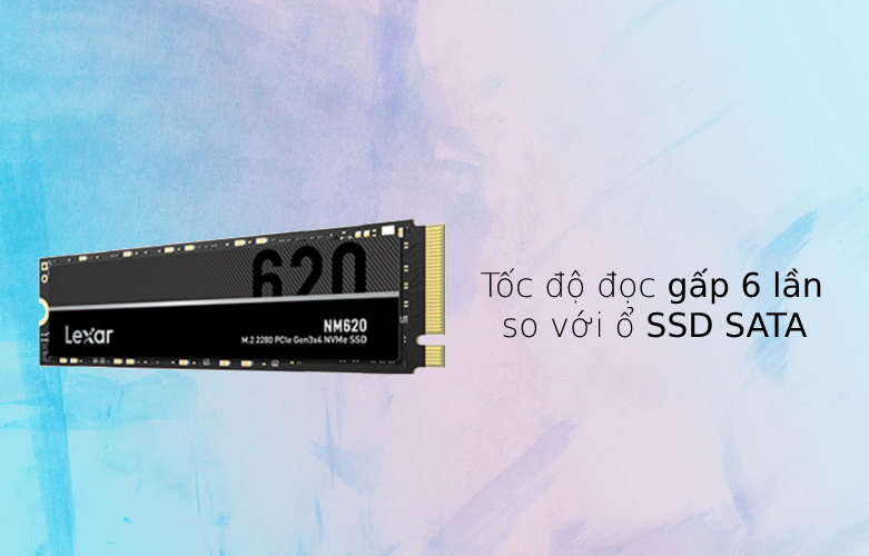 Ổ cứng SSD Lexar LNM620 256G M.2 Nvme PCIe Gen3x4 | Tốc độ dọc 3000MB/s