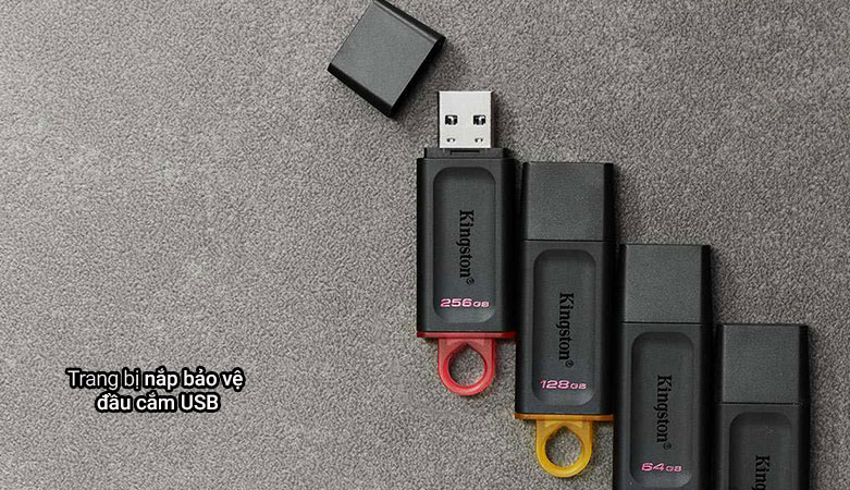 USB 3.2 Kingston 128GB DataTraveler Exodia DTX | Trang bị nắp bảo vệ đầu cắm USB