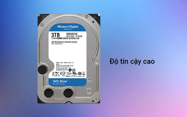 Ổ cứng HDD Western Digital Blue 3TB 3.5" SATA 3 | Thiết kế tinh tế sang trọng