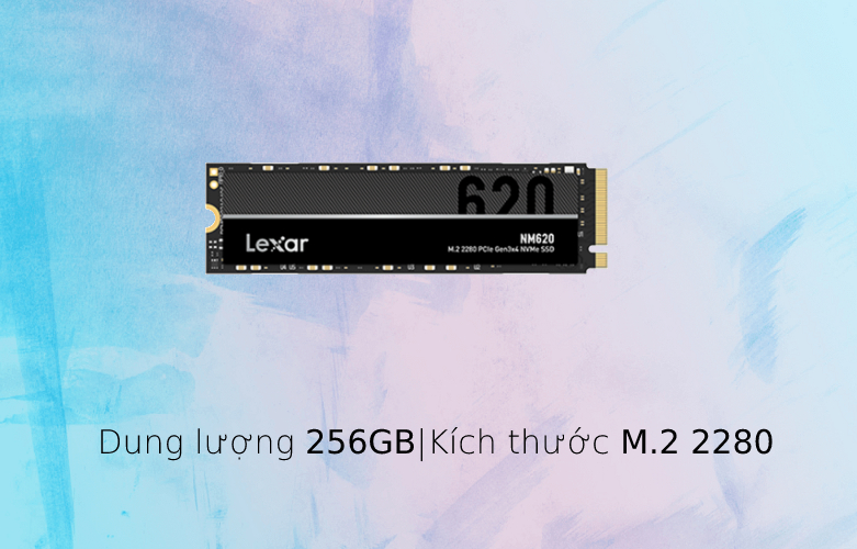 Ổ cứng SSD Lexar LNM620 256G M.2 Nvme PCIe Gen3x4 | Điện năng tiêu thụ giảm và hoạt động mát hơn