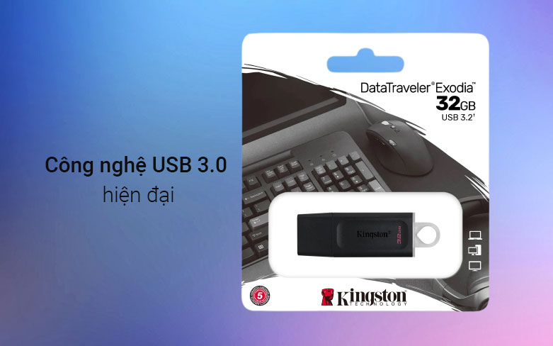 USB 3.2 Kingston 32GB DataTraveler Exodia DTX | Thiết kế nhỏ gọn