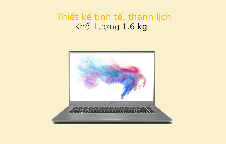 Máy tính xách tay/ Laptop MSI Modern 15 A10M-667VN (i5-10210U) (Xám) | thiết kế tinh tế, thanh lịch