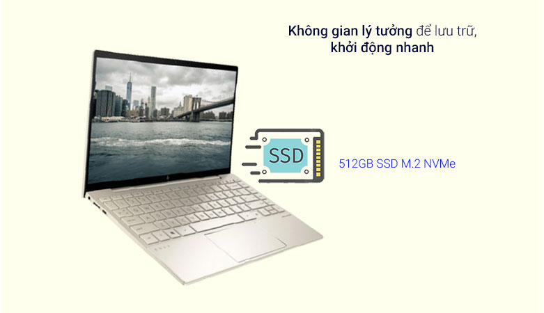 Máy tính xách tay HP Envy 13-ba1535TU 4U6M4PA | Không gian lưu trữ lớn