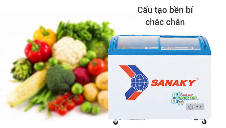 TỦ ĐÔNG CỬA KIẾNG LÙA SANAKY INVERTER 450 LÍT VH-6899K3 ĐỒNG | Cấu tạo bền bỉ chắc chắn